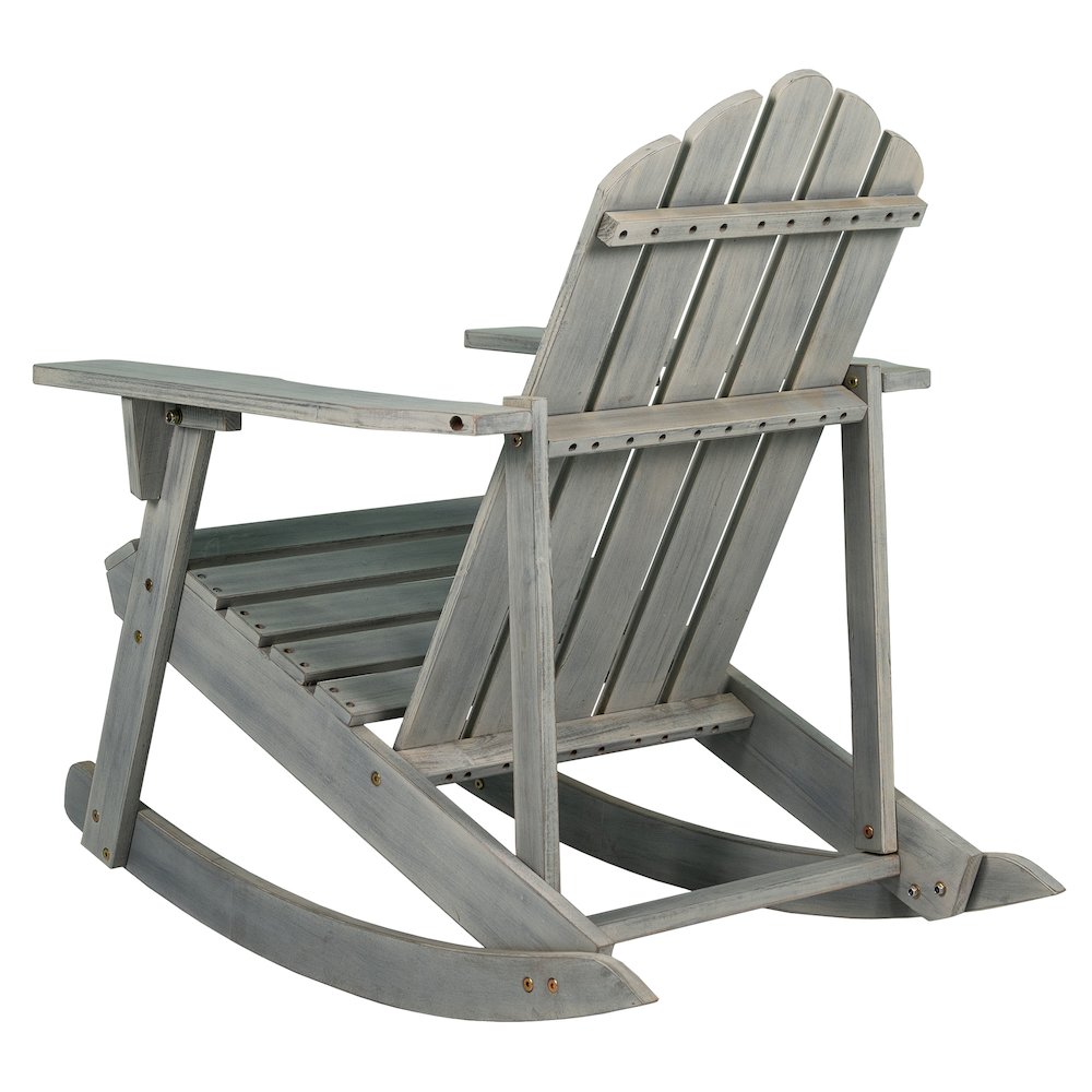 Kiawah Classic Gray Acacia Wood Adirondack Rocking Chair. Picture 4
