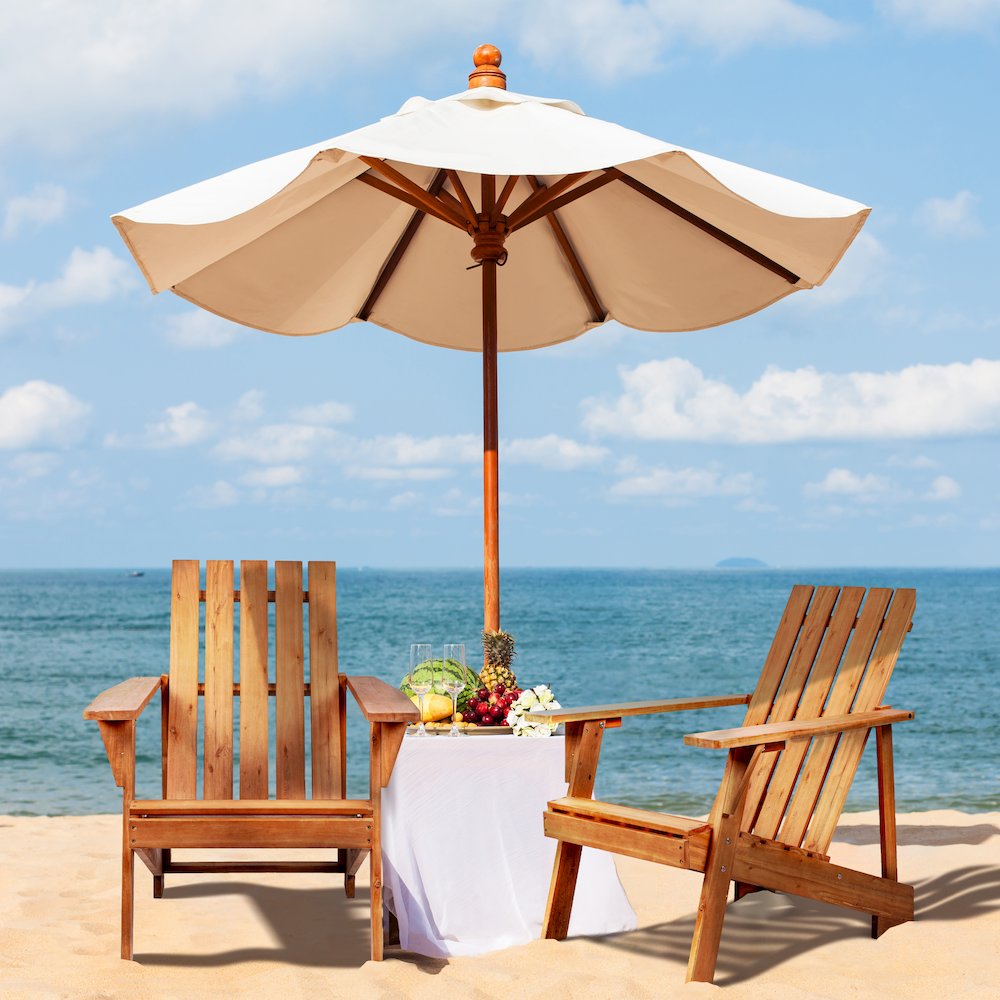 Irving Classic Solid Acacia Wood Adirondack Chair. Picture 7