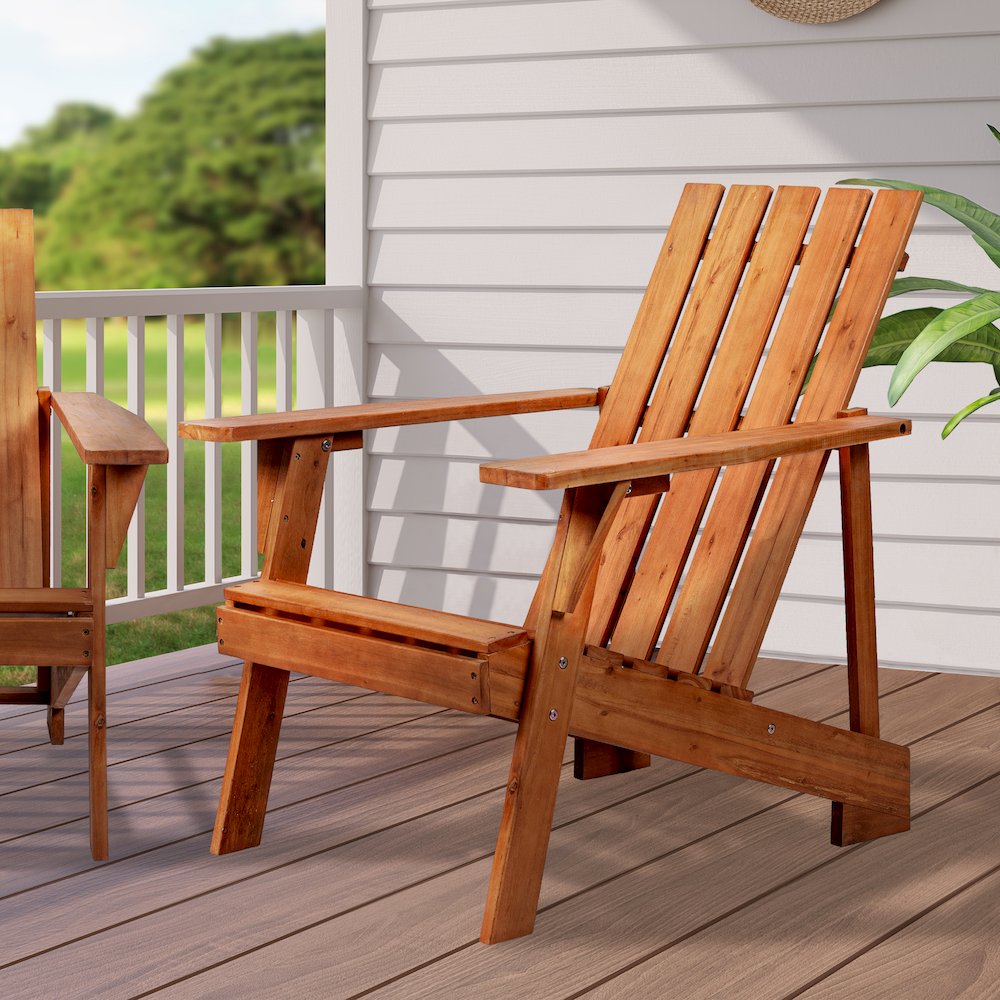Irving Classic Solid Acacia Wood Adirondack Chair. Picture 8