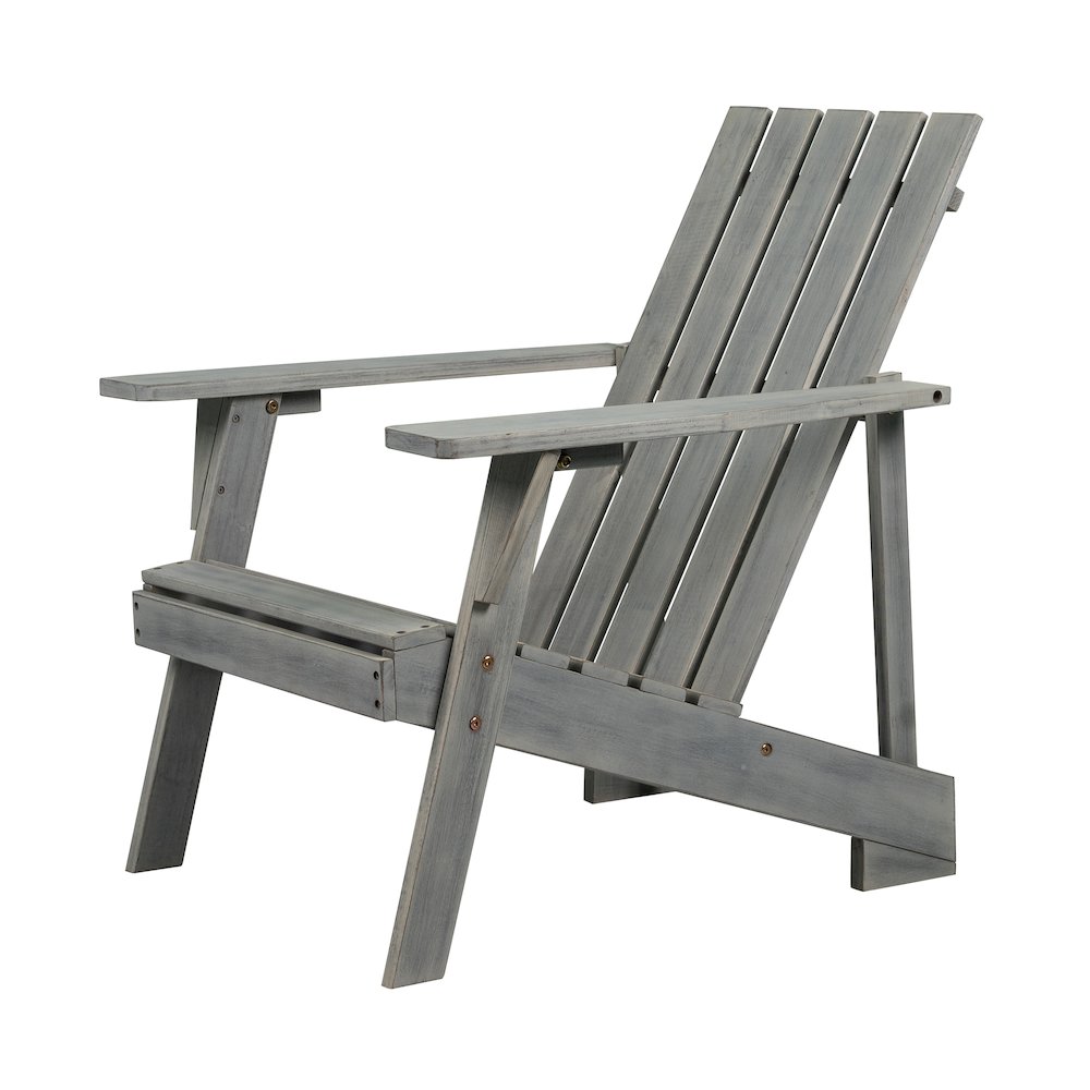 Irving Classic Solid Acacia Wood Adirondack Chair. Picture 1