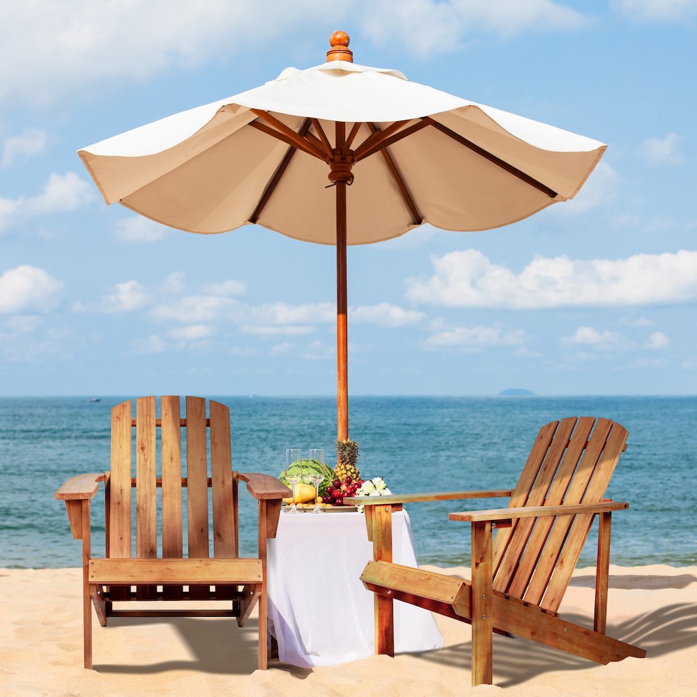 Westport Classic Solid Acacia Wood Outdoor Adirondack Chair. Picture 7