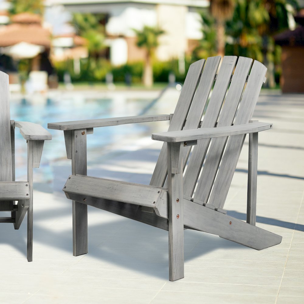 Westport Classic Solid Acacia Wood Outdoor Adirondack Chair. Picture 8
