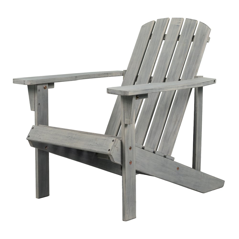 Westport Classic Solid Acacia Wood Outdoor Adirondack Chair. Picture 1