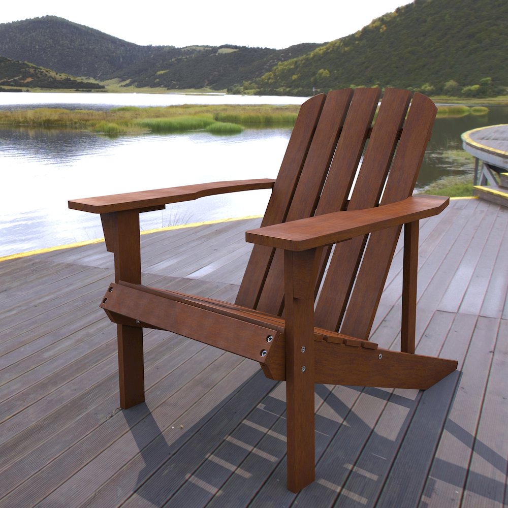 Westport Classic Solid Acacia Wood Outdoor Adirondack Chair. Picture 6