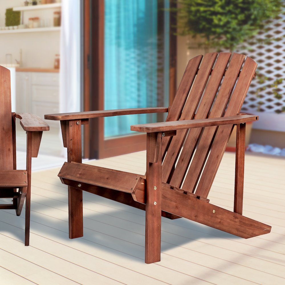 Westport Classic Solid Acacia Wood Outdoor Adirondack Chair. Picture 8
