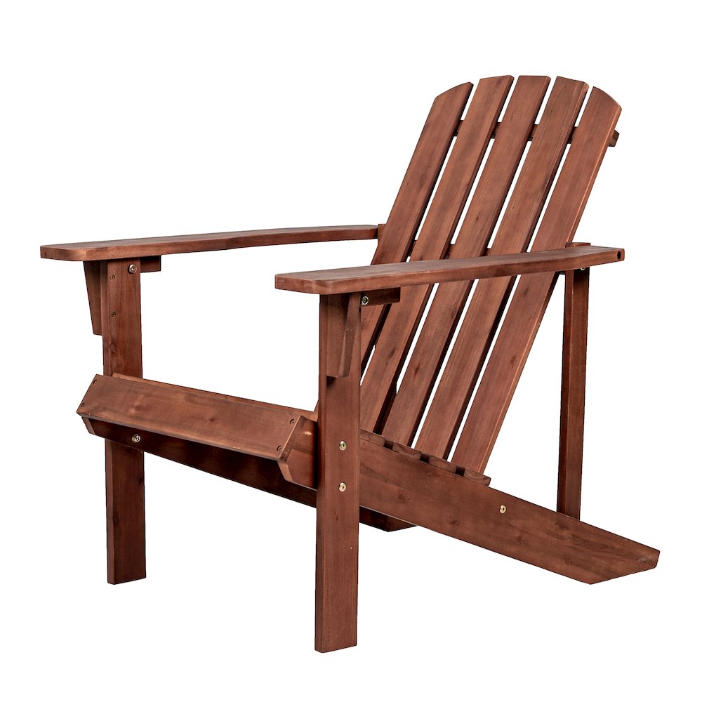 Westport Classic Solid Acacia Wood Outdoor Adirondack Chair. Picture 1