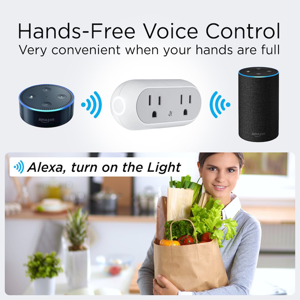 Smart Dual Plug Wifi Remote App Control For Lights Appliances Compatible. Picture 2