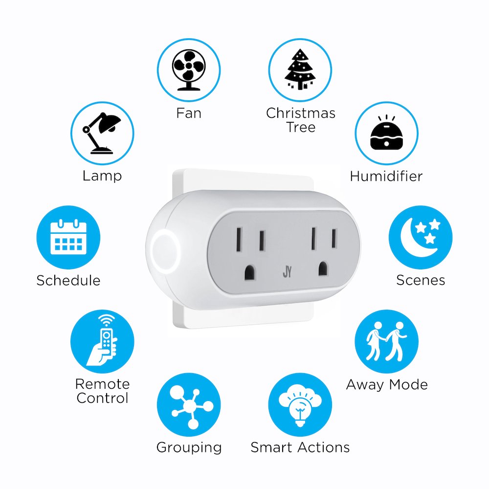 Smart Dual Plug Wifi Remote App Control For Lights Appliances Compatible. Picture 4