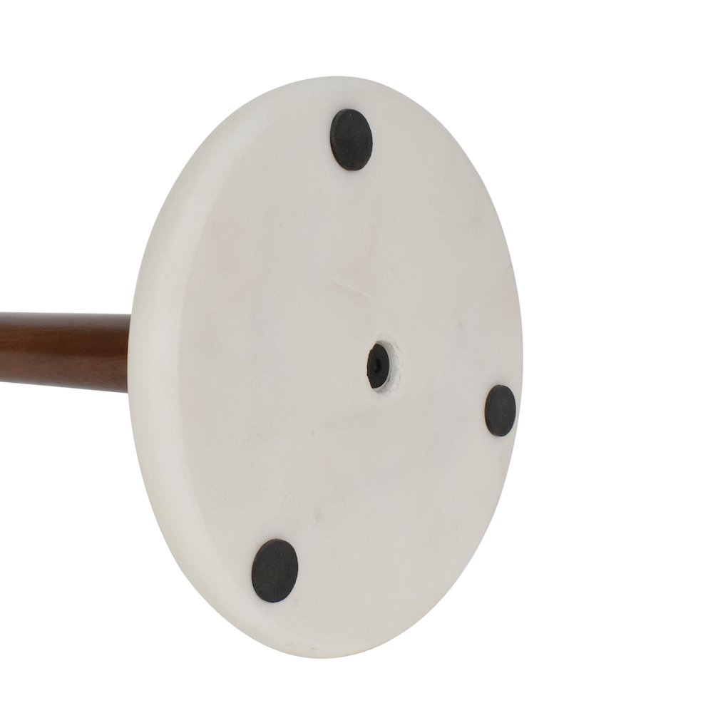 Avery Wood with Non Slip Weighted Marble Base Paper Towel Holder, White/Natural. Picture 2