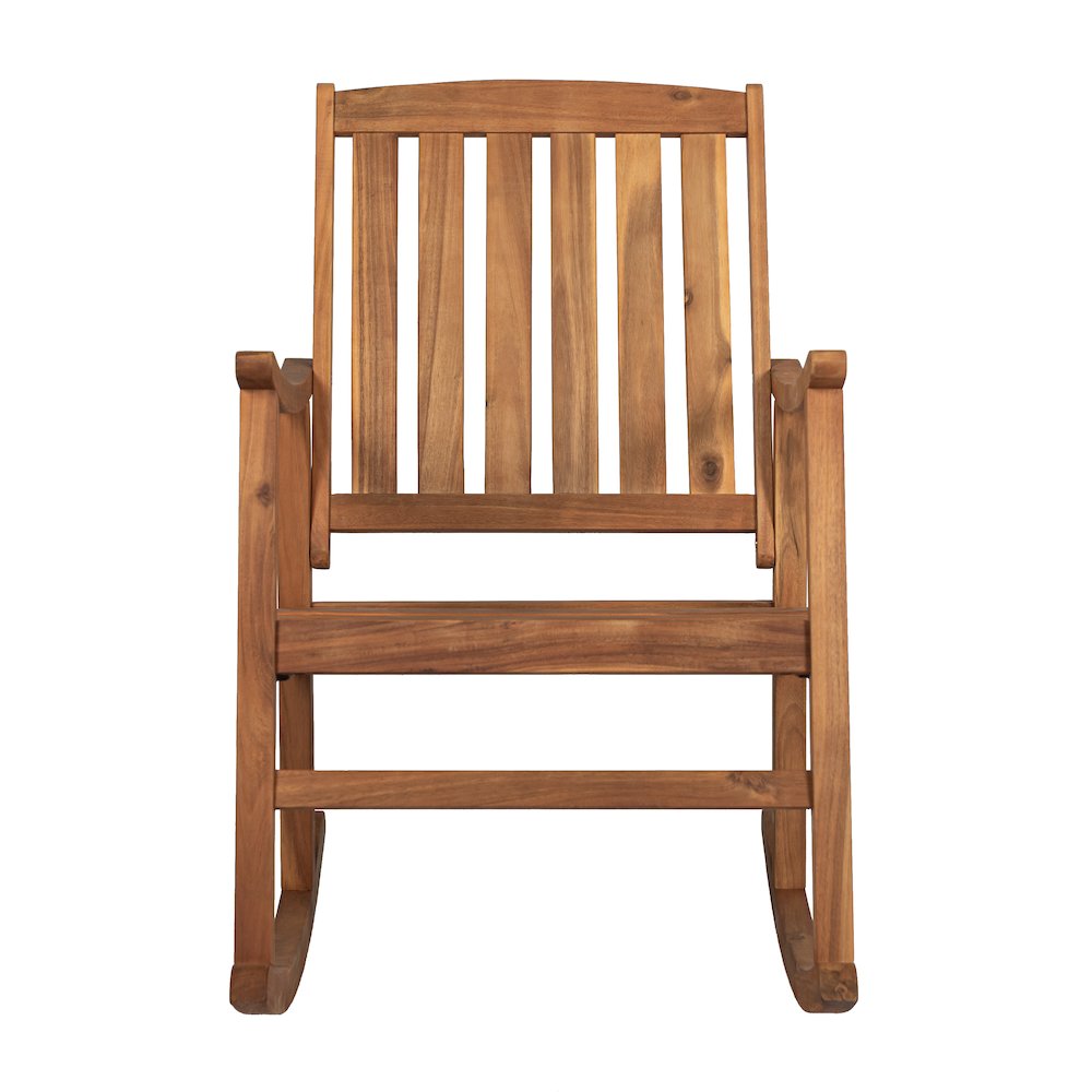 Perry Classic Acacia Wood Outdoor Rocking Chair Set of 2. Picture 2