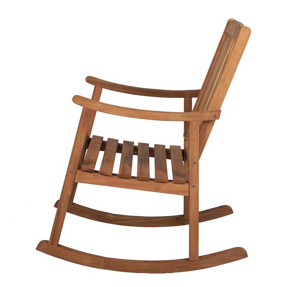 Penny Classic Solid Acacia Wood Outdoor Rocking Chair. Picture 3