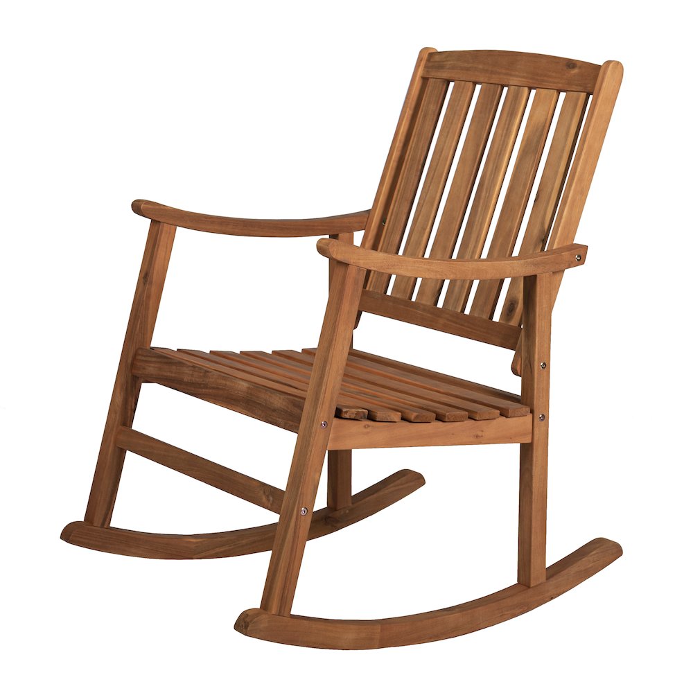 Penny Classic Solid Acacia Wood Outdoor Rocking Chair. Picture 1