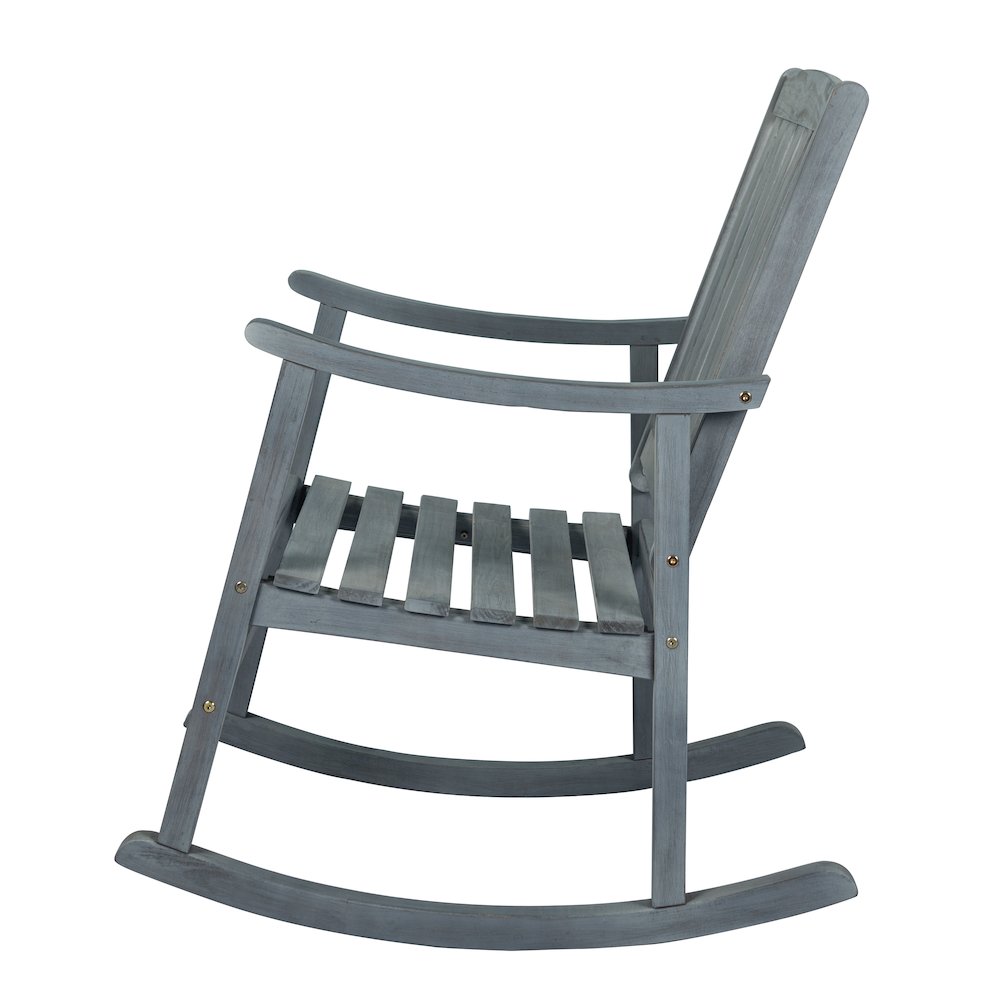 Penny Classic Solid Acacia Wood Outdoor Rocking Chair. Picture 3