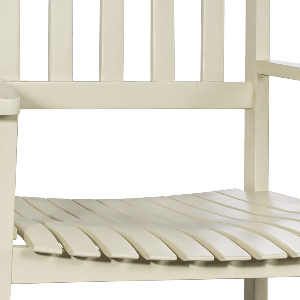 Seagrove Classic Solid Acacia Wood Outdoor Rocking Chair in Almond. Picture 2