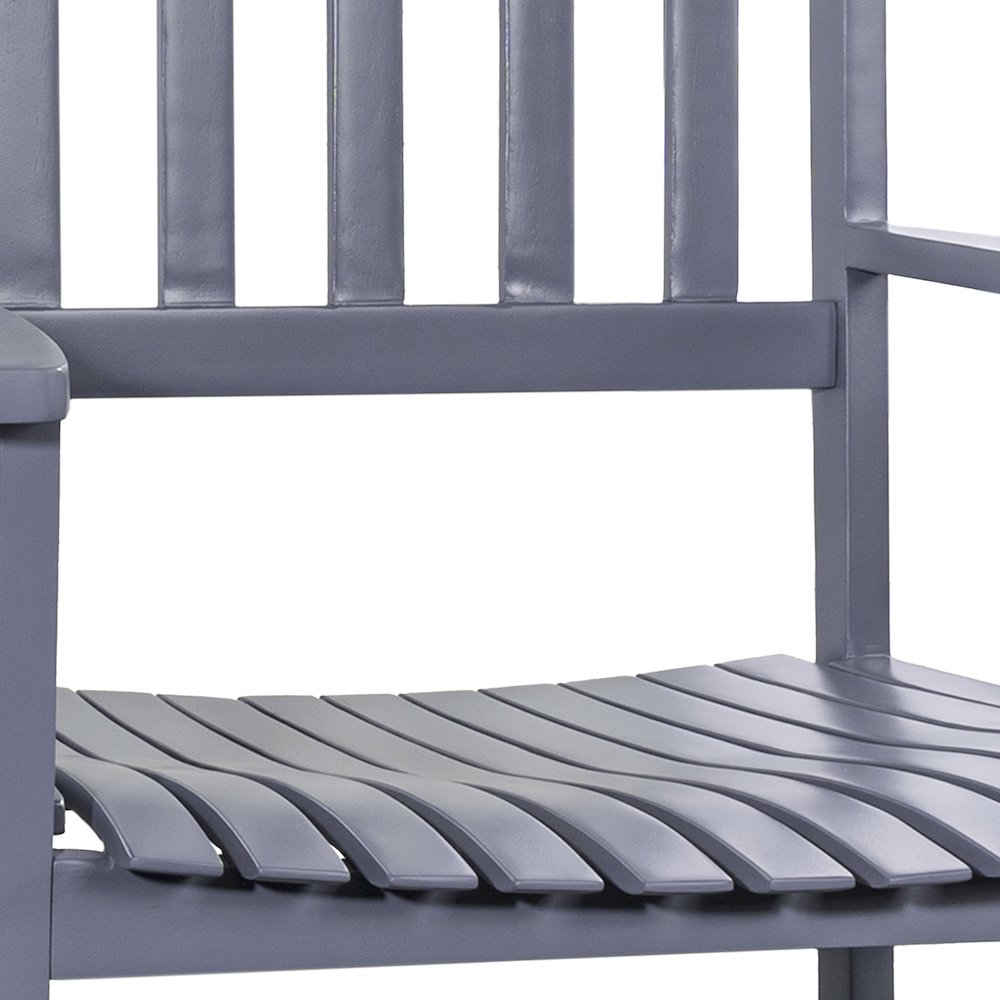 Seagrove Classic Solid Acacia Wood Outdoor Rocking Chair in Cashmere Blue. Picture 2