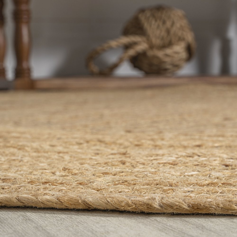 Harmony Boho Jute Circle Area Rug. Picture 4