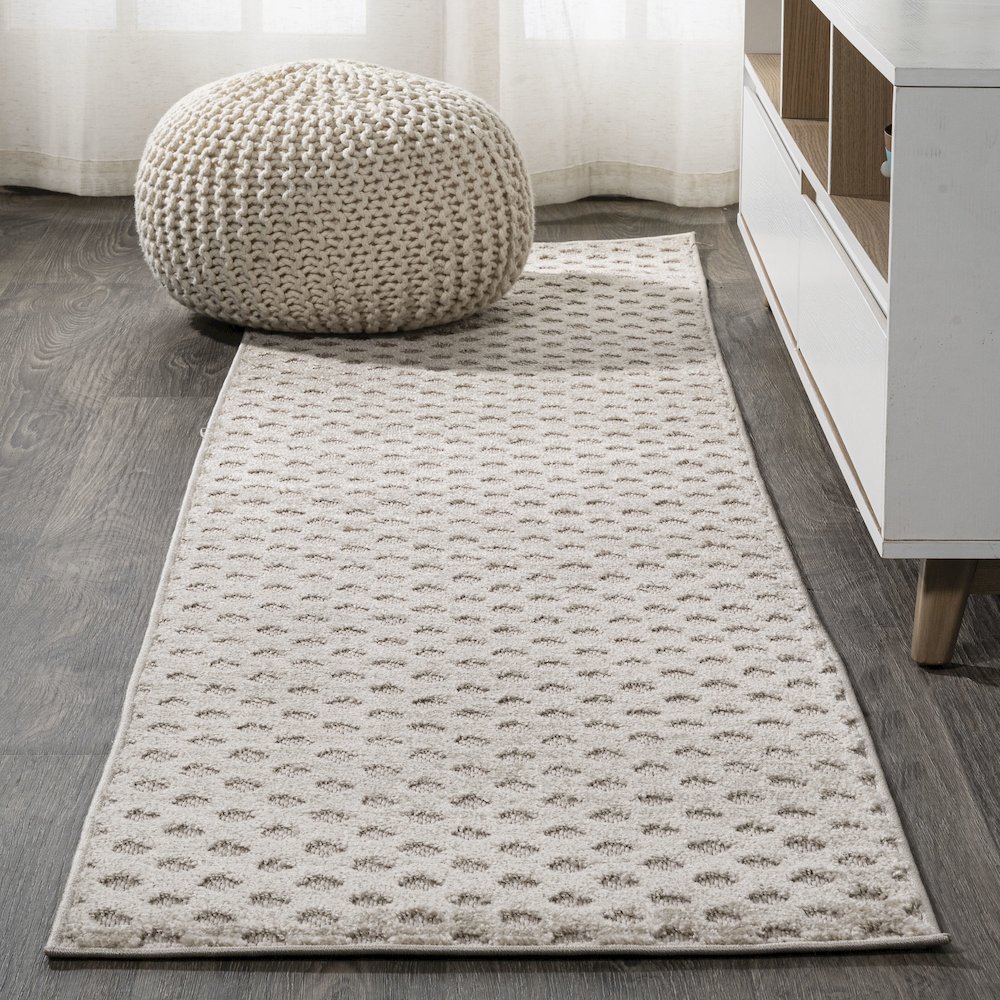 Rabat High-Low Pile Mini Diamond Trellis Area Rug. Picture 2