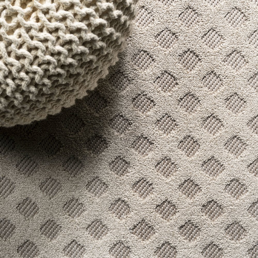 Rabat High-Low Pile Mini Diamond Trellis Area Rug. Picture 4