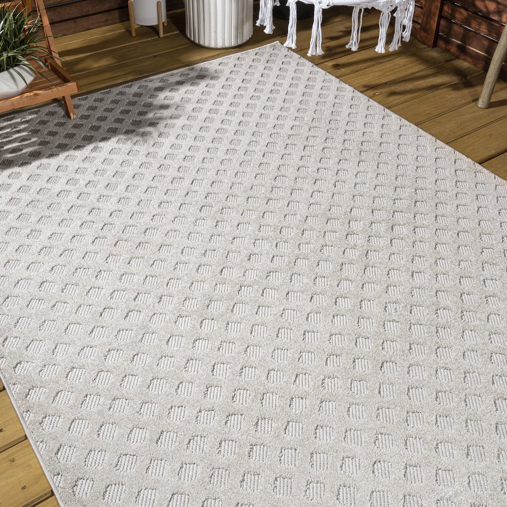 Rabat High-Low Pile Mini Diamond Trellis Area Rug. Picture 8