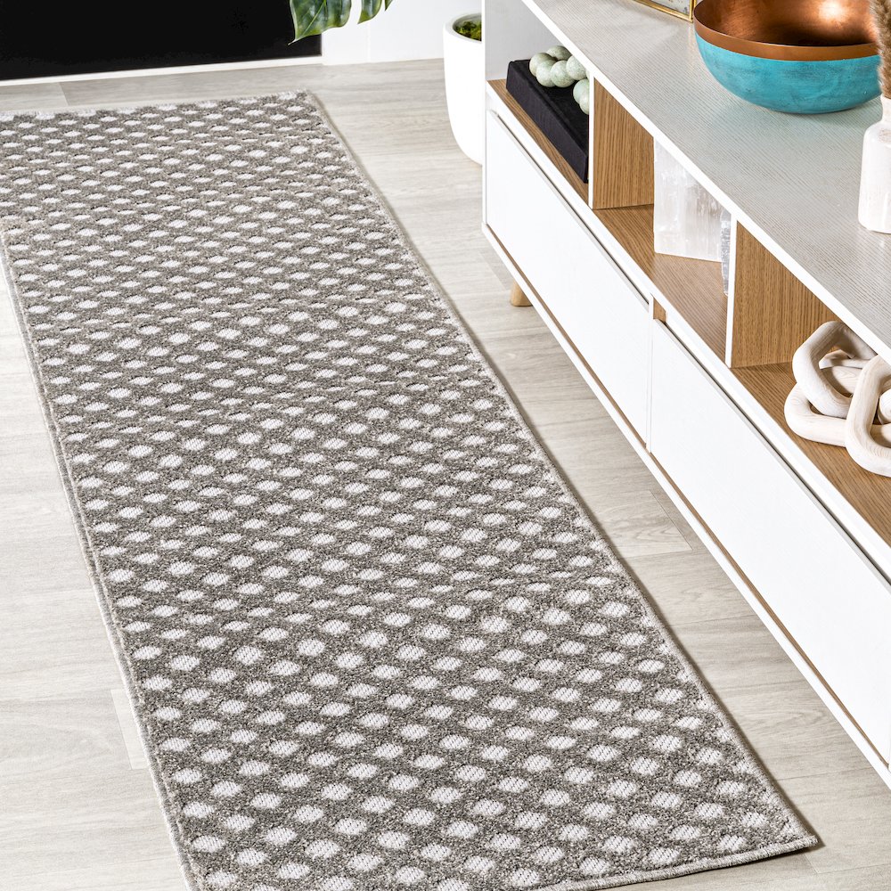 Rabat High-Low Pile Mini Diamond Trellis Area Rug. Picture 2