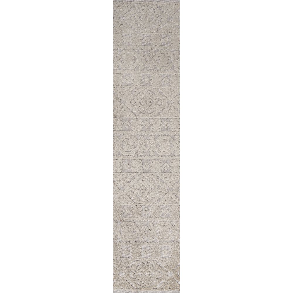 Citta High-Low Pile Mediterranean Tile Area Rug. Picture 1