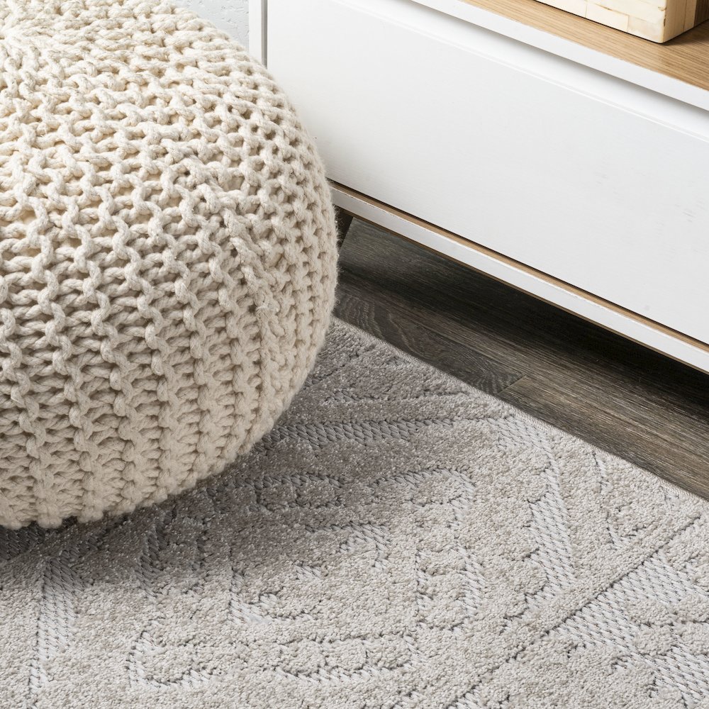 Citta High-Low Pile Mediterranean Tile Area Rug. Picture 5