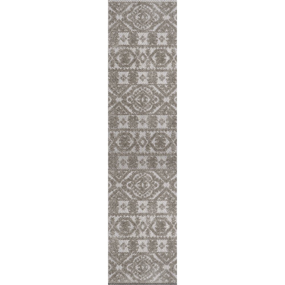 Citta High-Low Pile Mediterranean Tile Area Rug. Picture 1