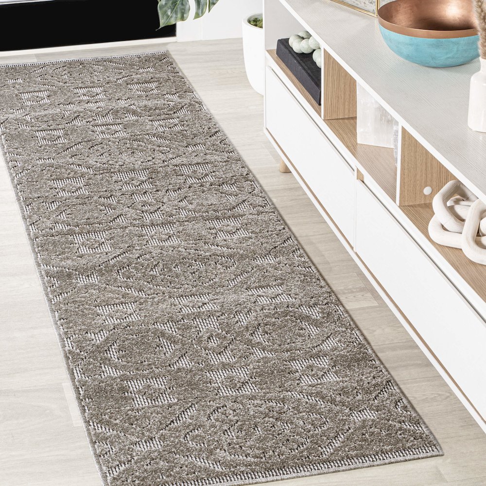 Citta High-Low Pile Mediterranean Tile Area Rug. Picture 2