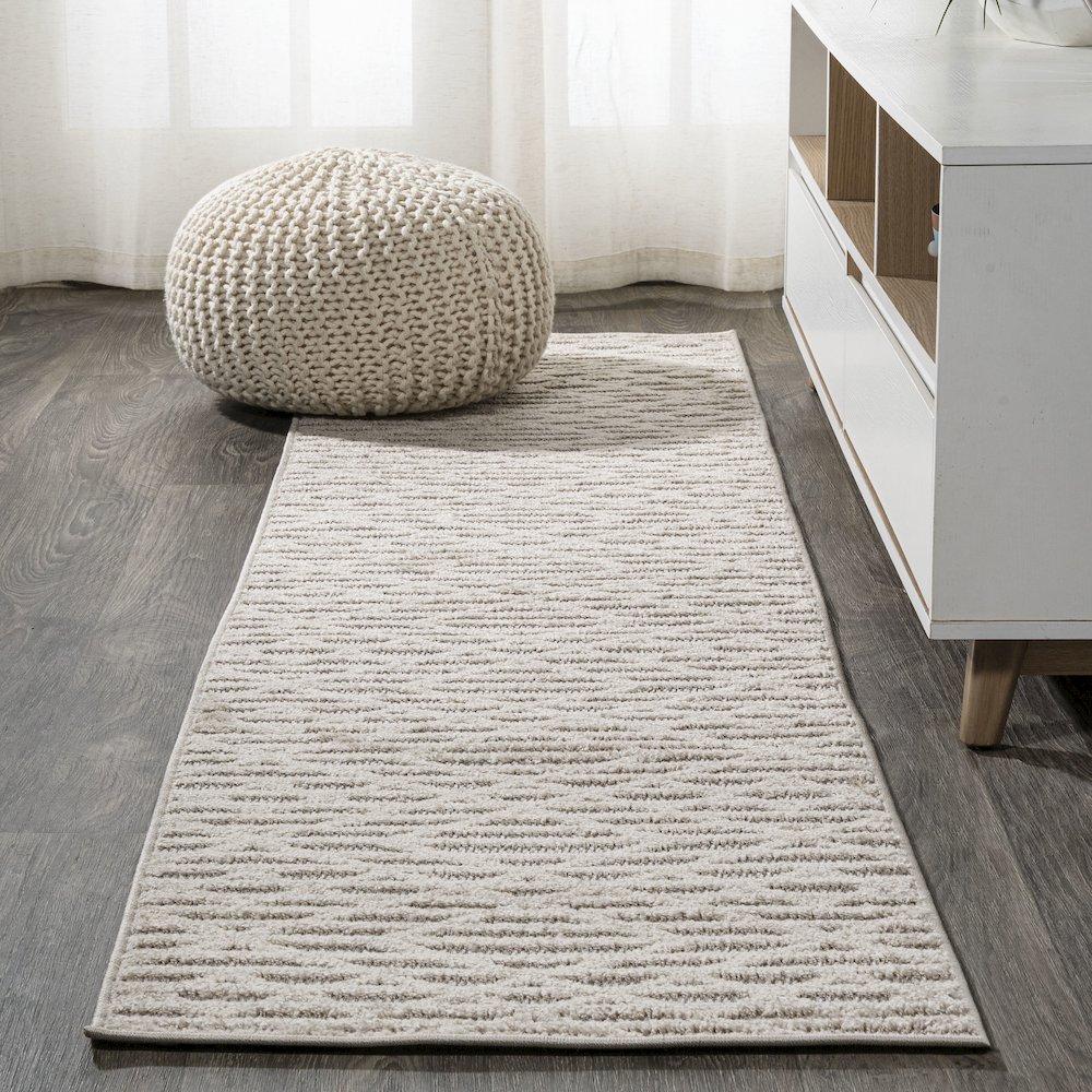 Ararat High-Low Pile Moroccan Diamond Modern Indoor/Outdoor Area Rug. Picture 2