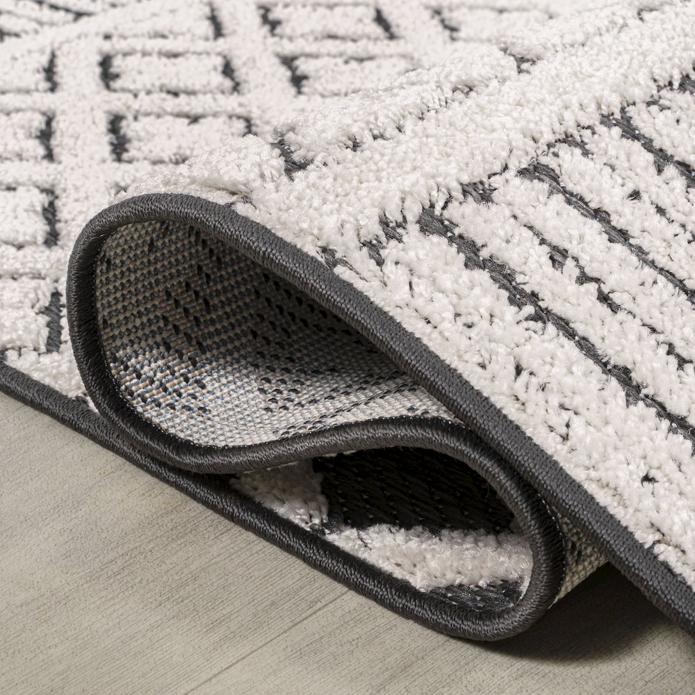Ormond High-Low Modern Trellis Geometric Area Rug. Picture 6