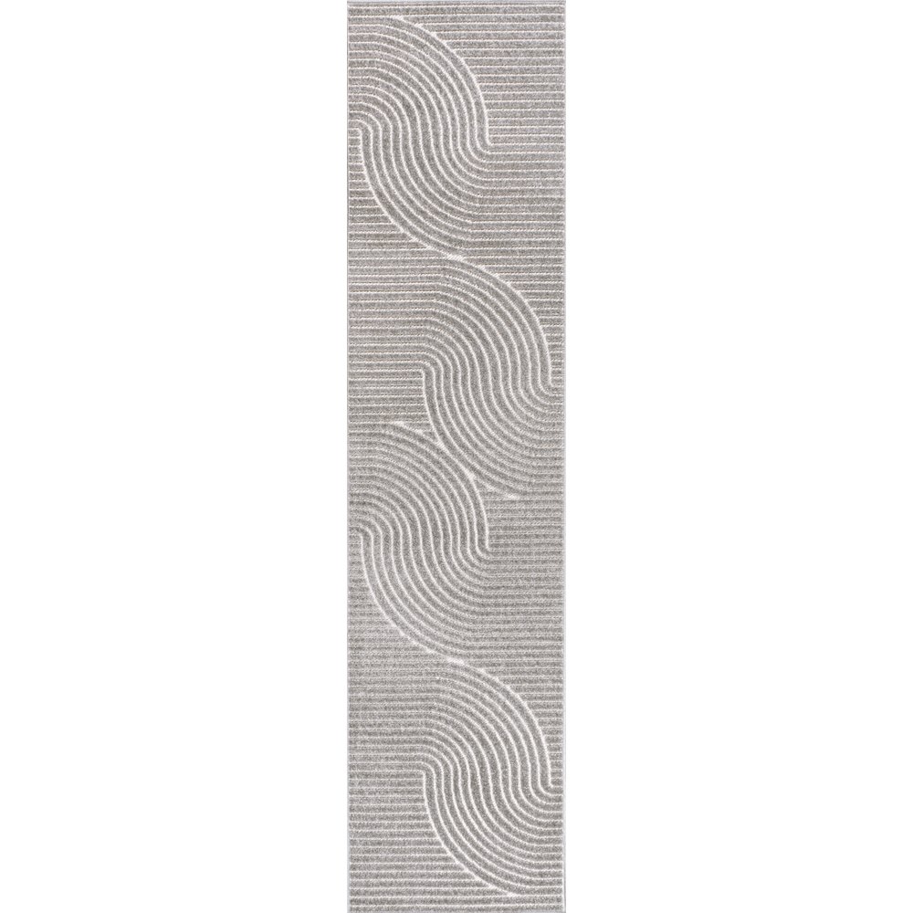 Skagen Minimalist Curve Geometric Area Rug. Picture 1