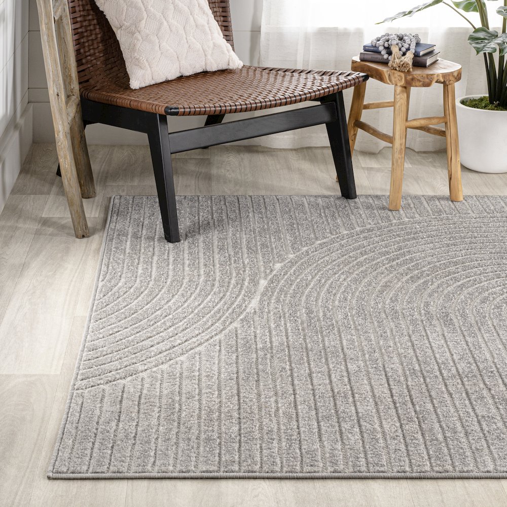 Skagen Minimalist Curve Geometric Area Rug. Picture 3