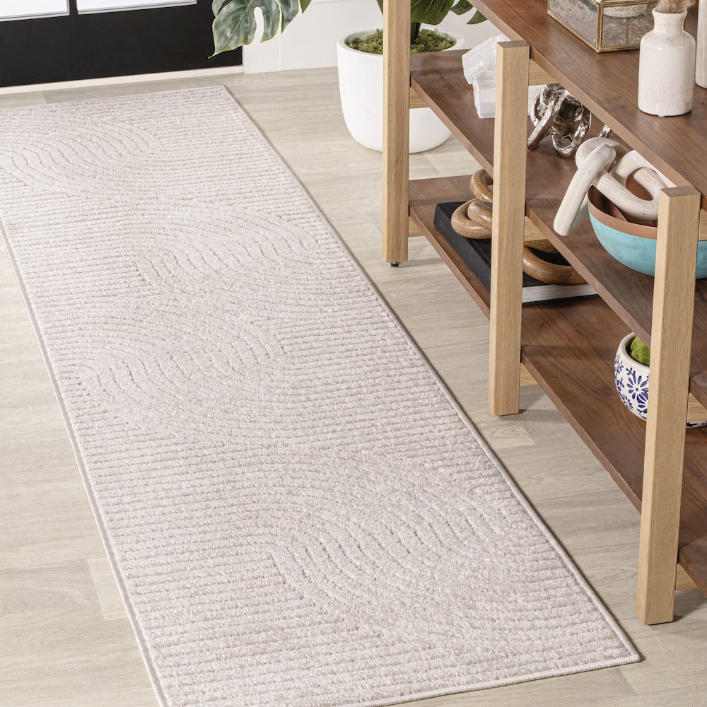 Skagen Minimalist Curve Geometric Area Rug. Picture 2