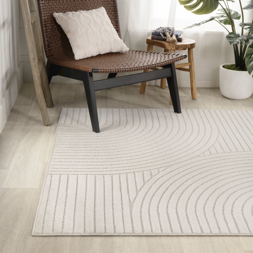 Skagen Minimalist Curve Geometric Area Rug. Picture 3
