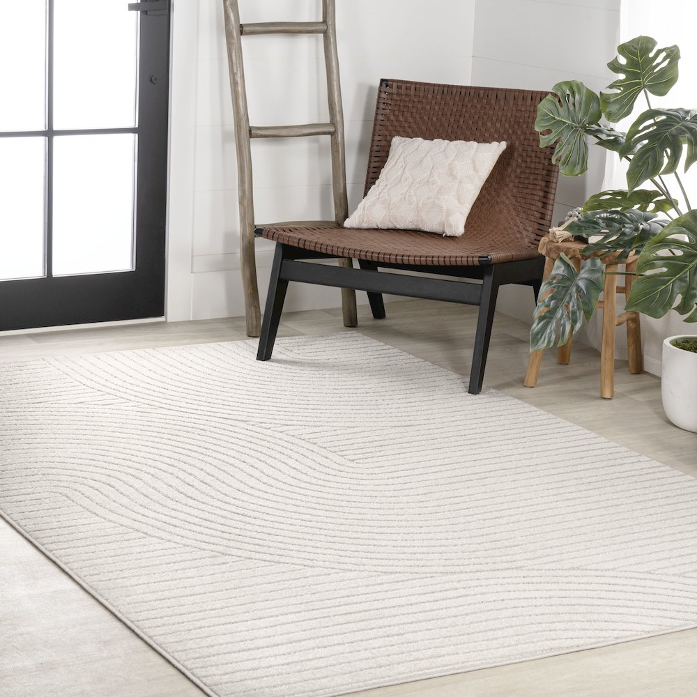 Skagen Minimalist Curve Geometric Area Rug. Picture 5