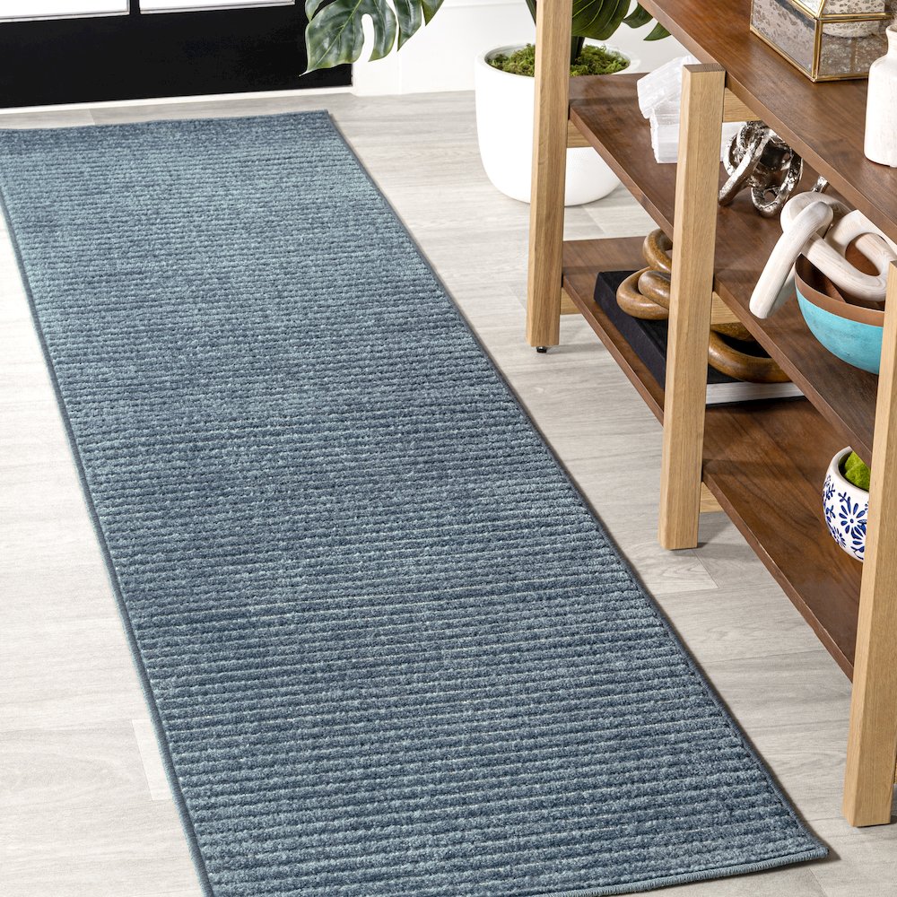 Aarhus Minimalist Scandi Striped Area Rug. Picture 2