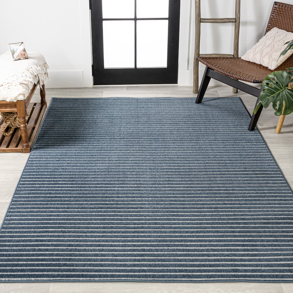 Aarhus Minimalist Scandi Striped Area Rug. Picture 4