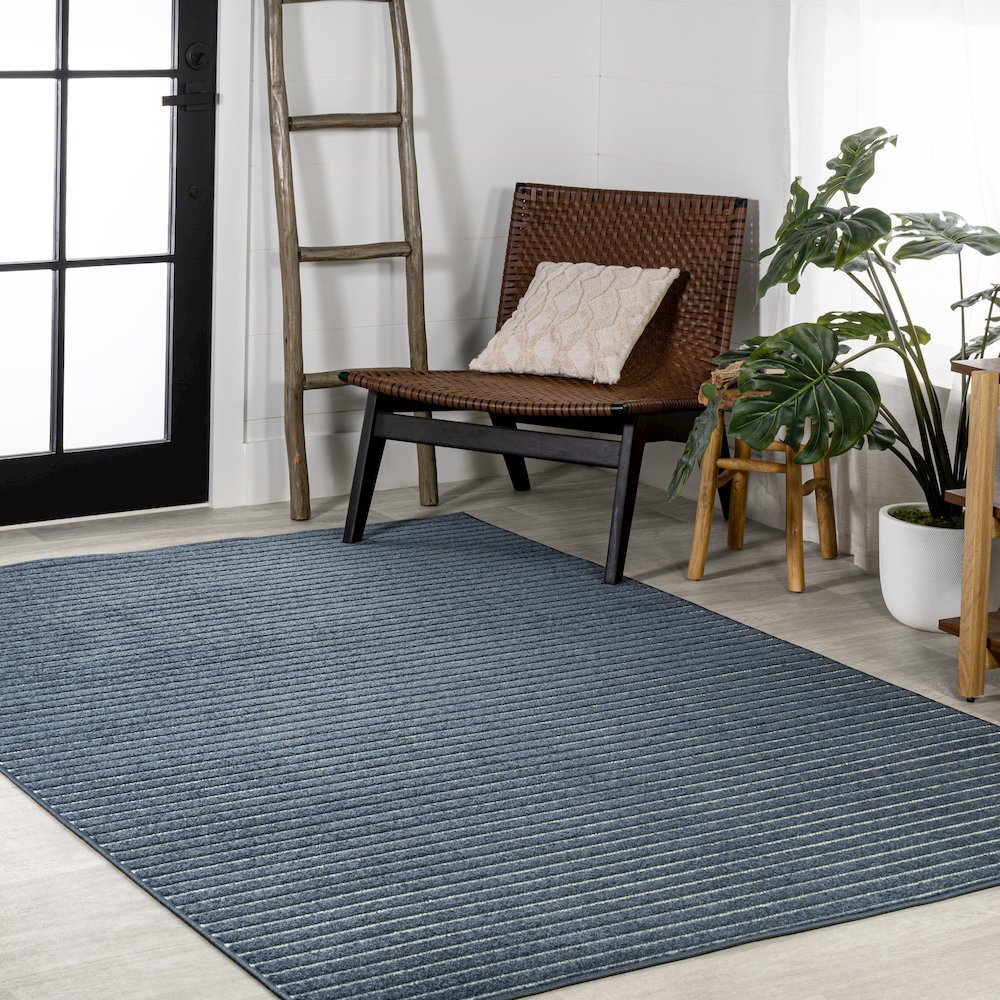 Aarhus Minimalist Scandi Striped Area Rug. Picture 5