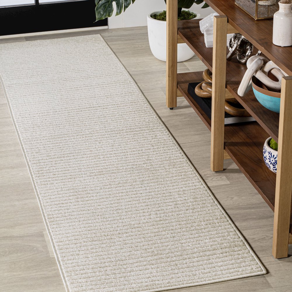 Aarhus Minimalist Scandi Striped Area Rug. Picture 2