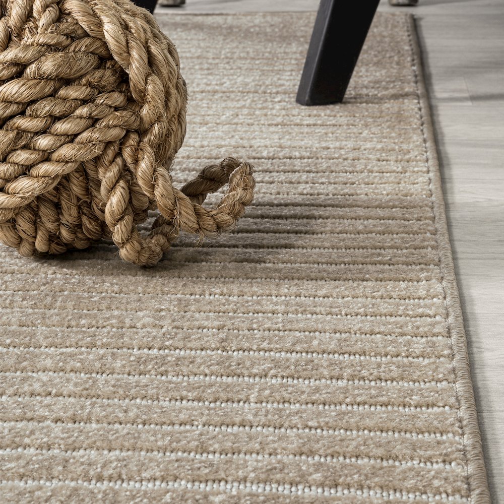 Aarhus Minimalist Scandi Striped Area Rug. Picture 3