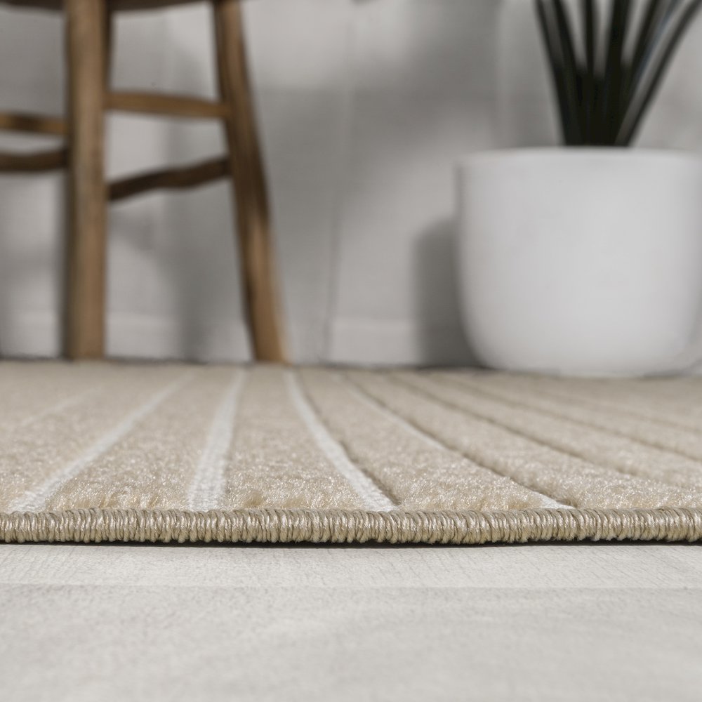 Aarhus Minimalist Scandi Striped Area Rug. Picture 5