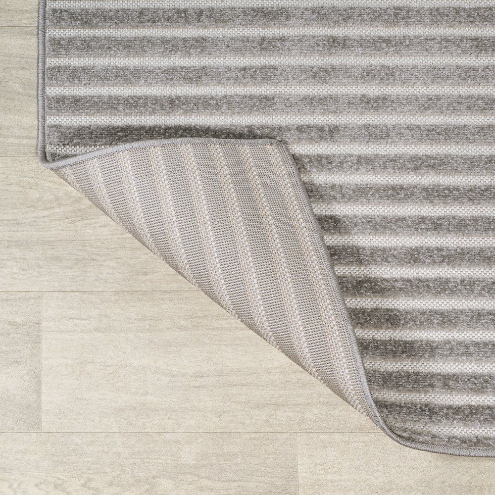 Aarhus Minimalist Scandi Striped Area Rug. Picture 3