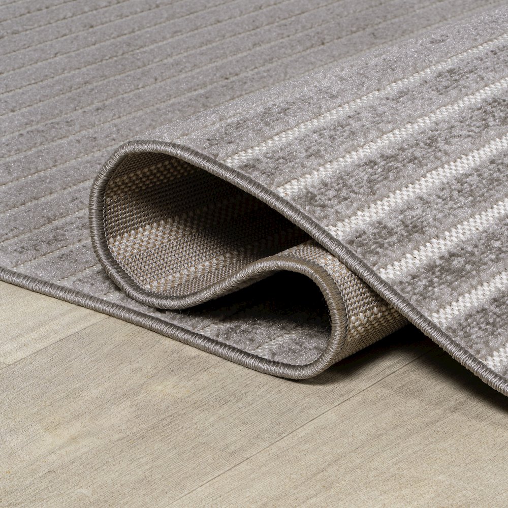 Aarhus Minimalist Scandi Striped Area Rug. Picture 6