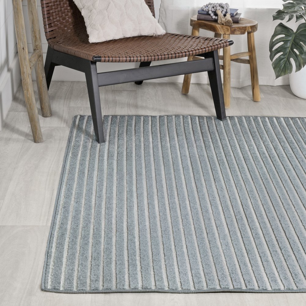 Aarhus Minimalist Scandi Striped Area Rug. Picture 1