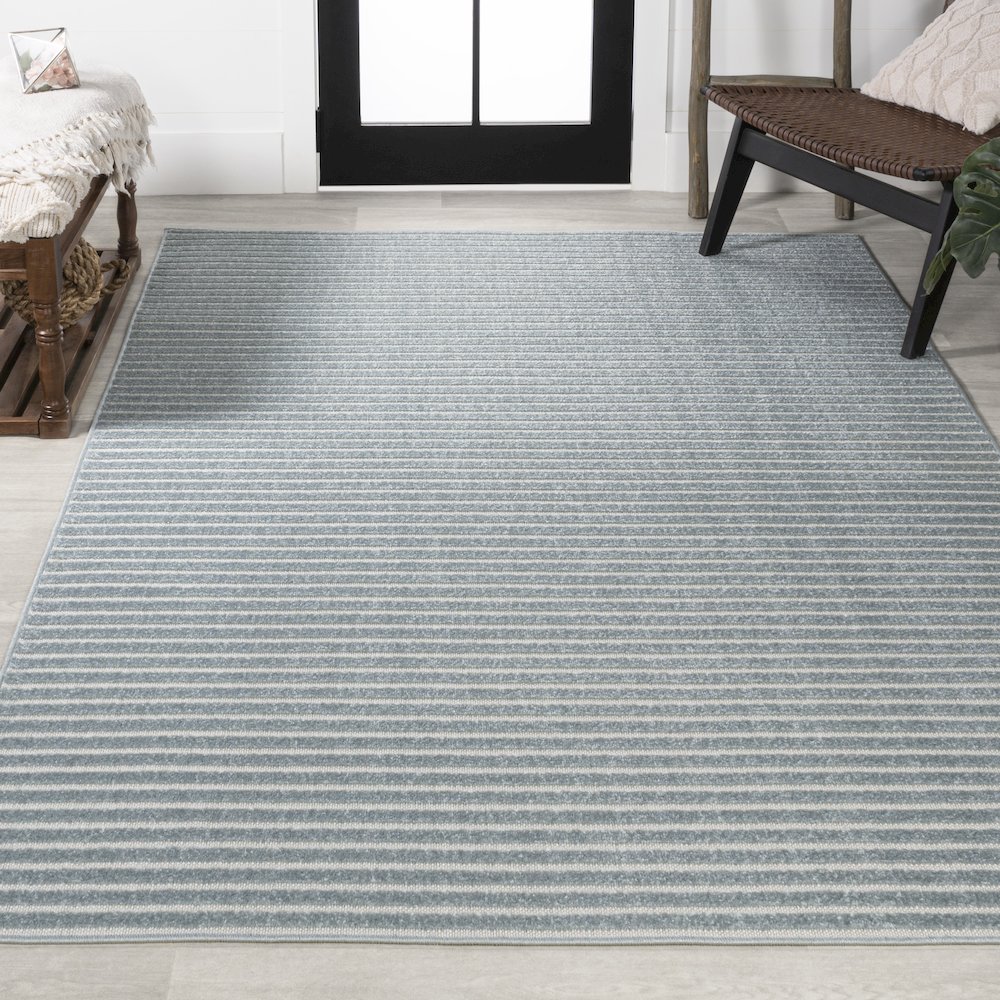Aarhus Minimalist Scandi Striped Area Rug. Picture 2