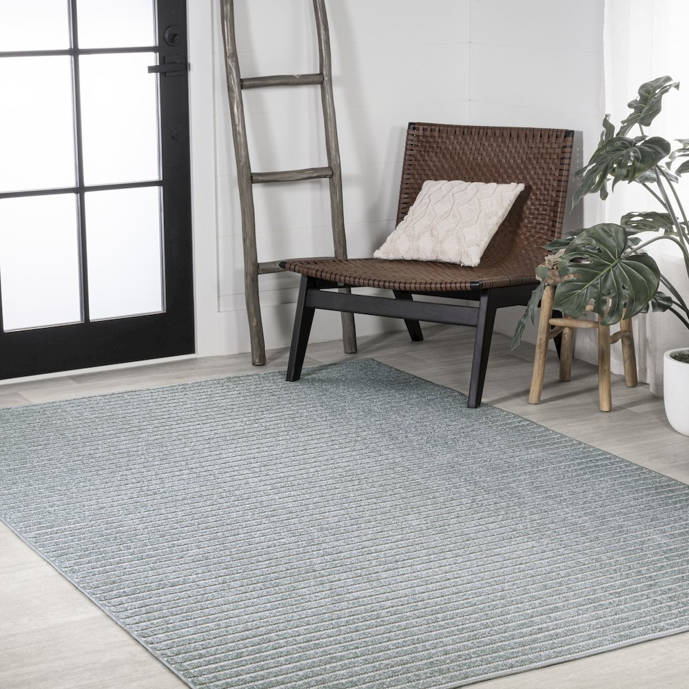 Aarhus Minimalist Scandi Striped Area Rug. Picture 3