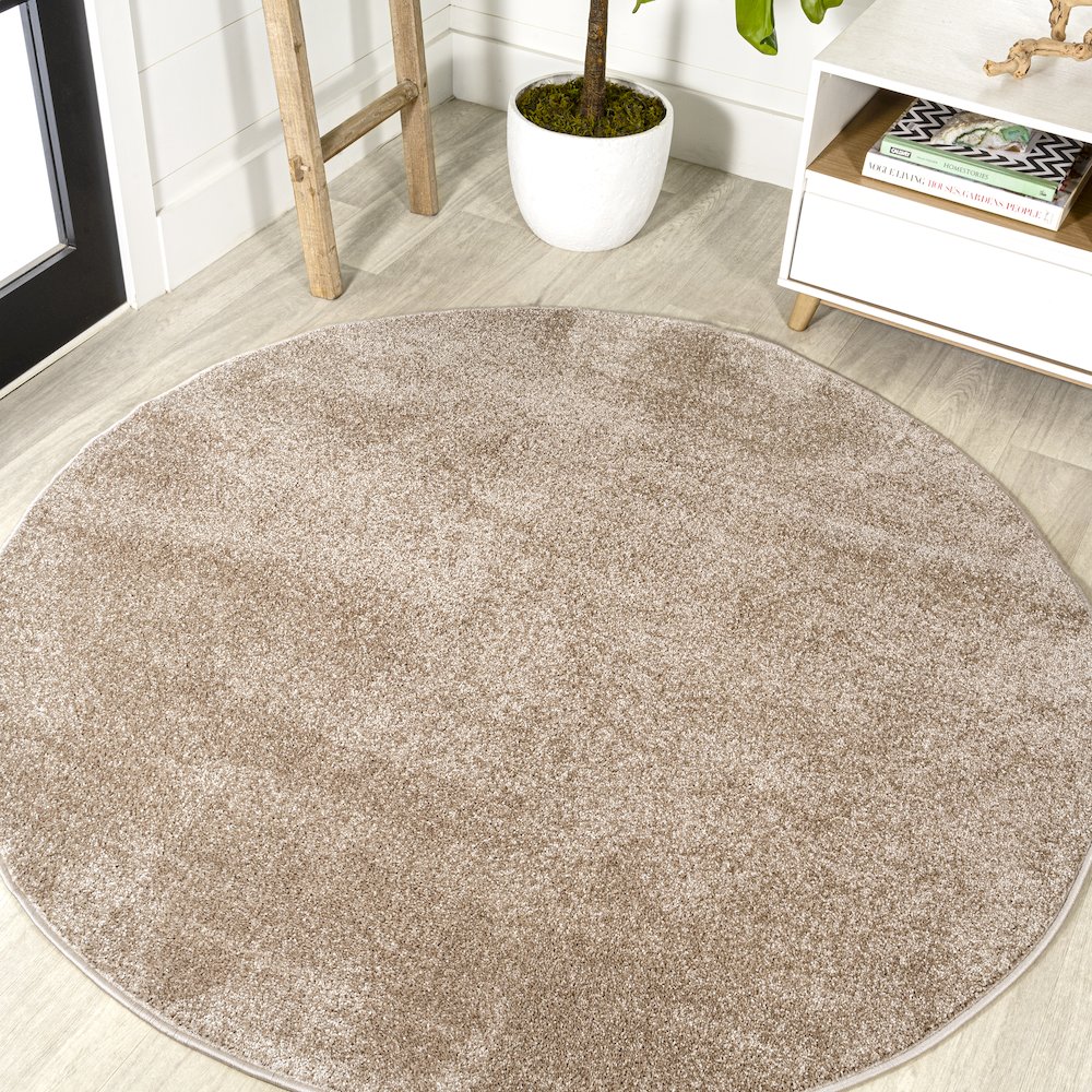Haze Solid Low Pile Area Rug Beige. Picture 2