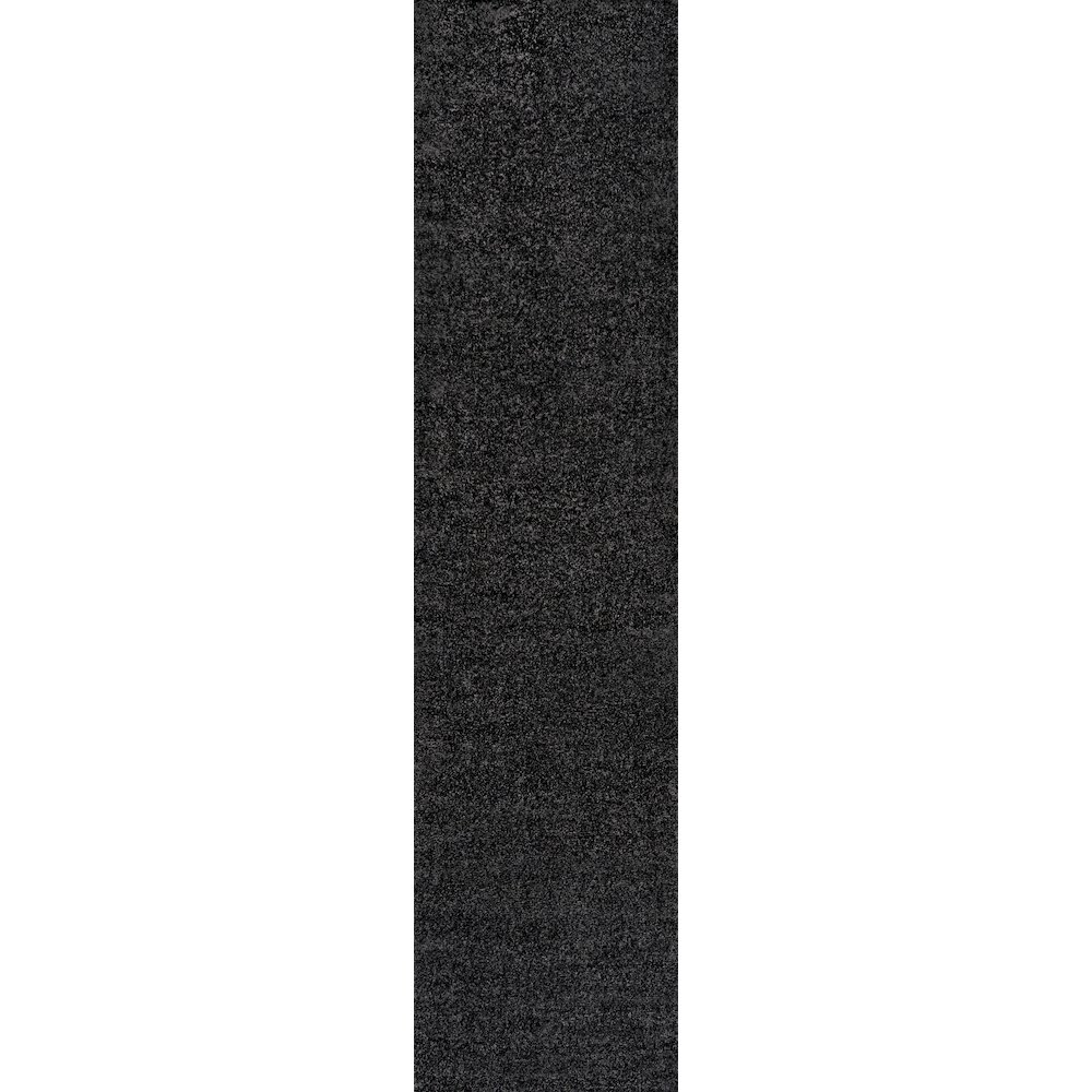 Haze Solid Low Pile Area Rug Black. Picture 1
