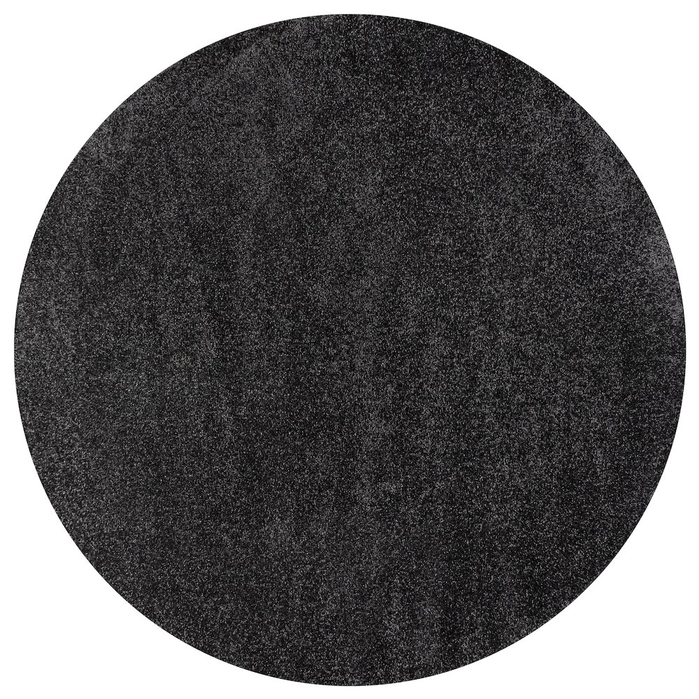 Haze Solid Low Pile Area Rug Black. Picture 1