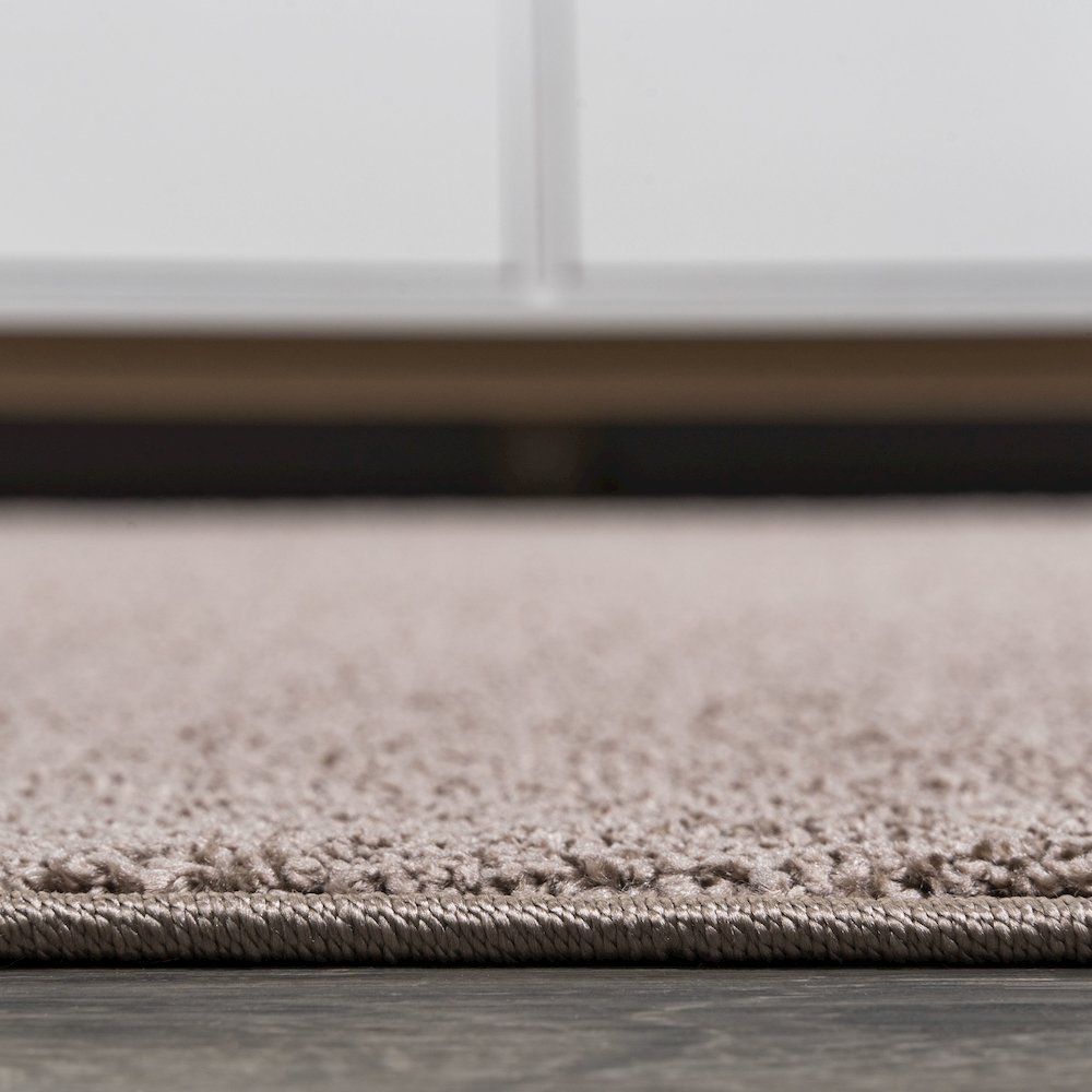 Haze Solid Low Pile Area Rug Brown. Picture 9